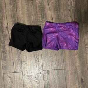 Girls dance or gymnastics shorts size 4/5 (lot of 2)